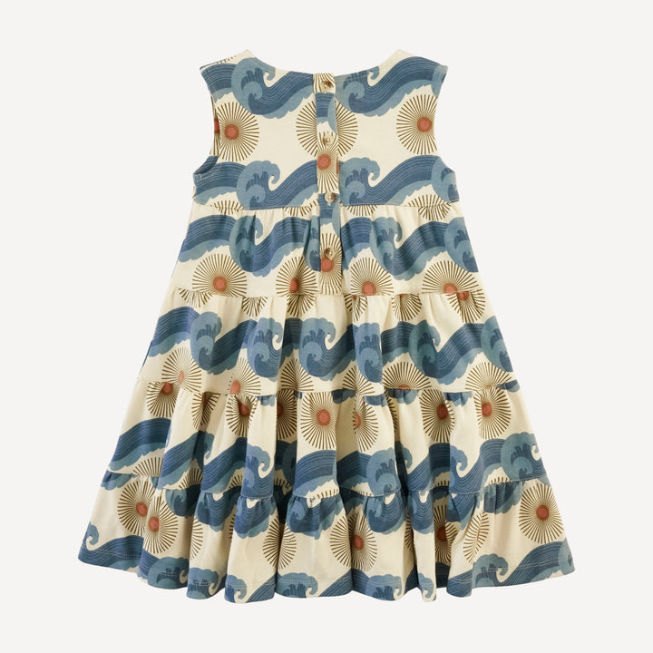 fiesta dress | blue ocean sun | organic cotton interlock