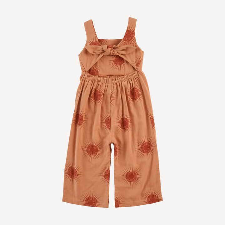 tie back jumpsuit | mango sun | organic cotton gauze