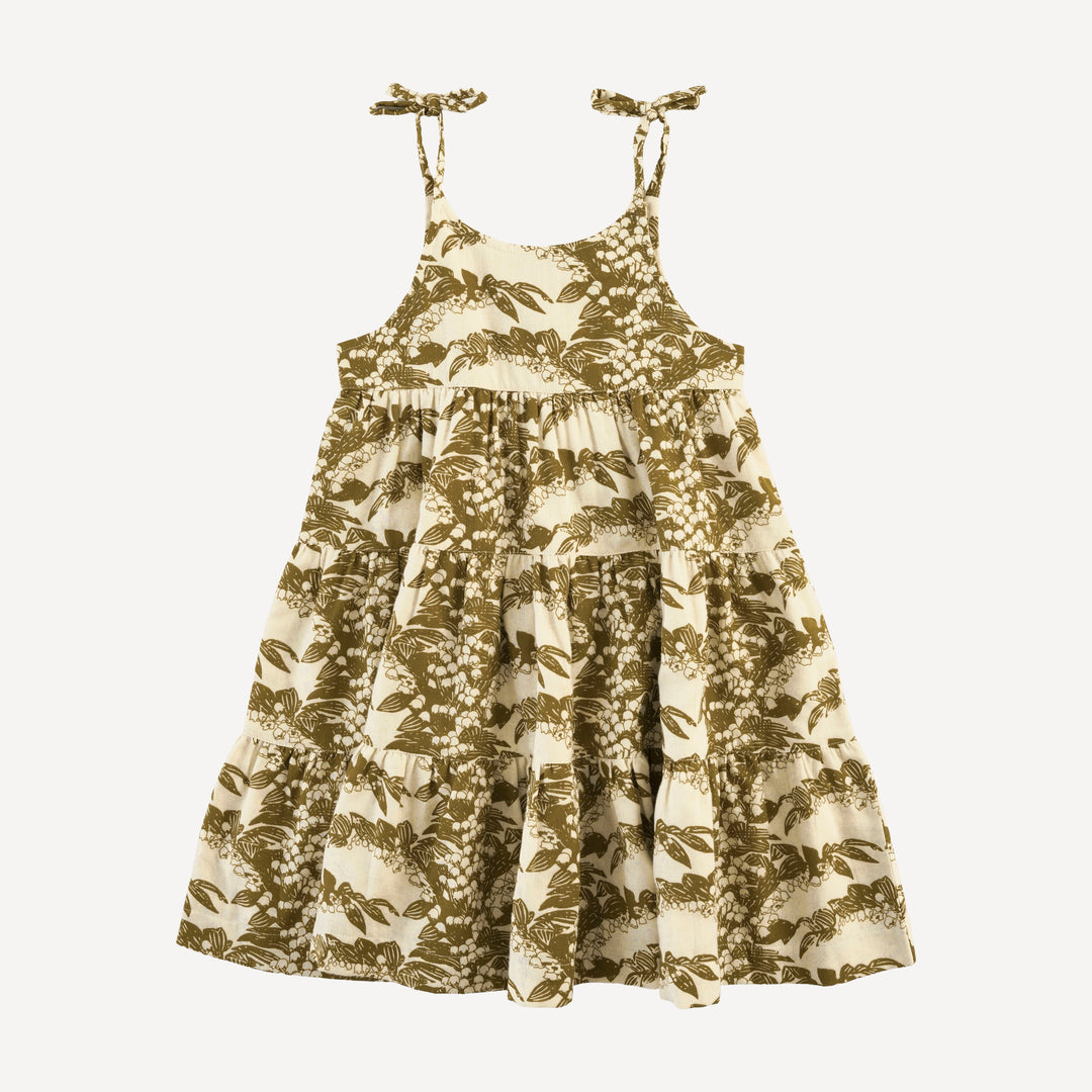 spaghetti tie prairie dress | fennel lily | organic cotton gauze