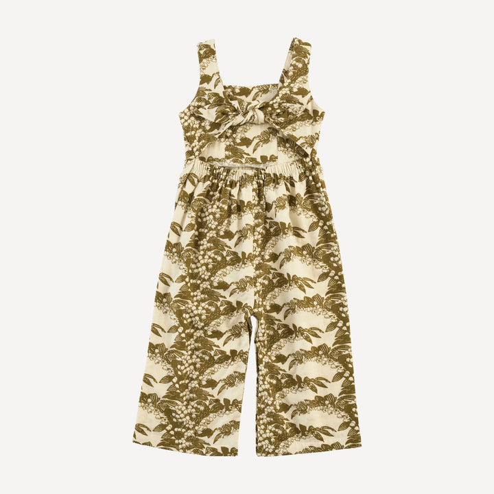 tie back jumpsuit | fennel lily | organic cotton gauze