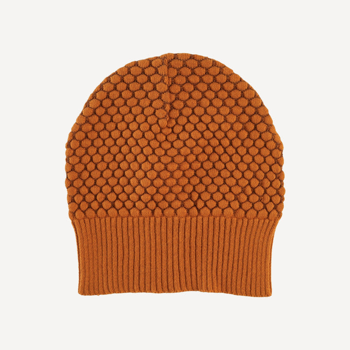 sweater beanie | tortoise | organic cotton honeycomb knit