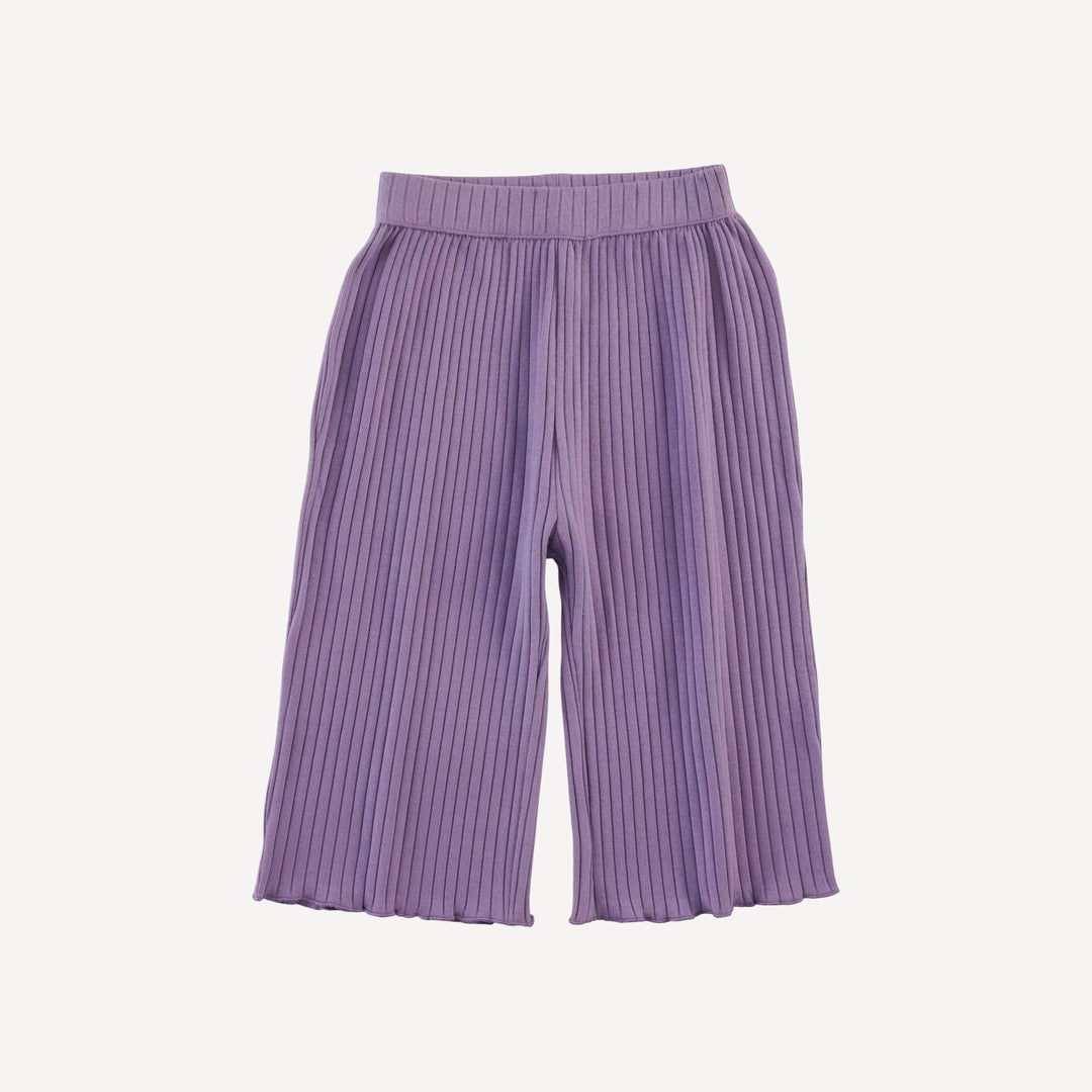 short sleeve jade set | violet bloom | organic cotton wide rib