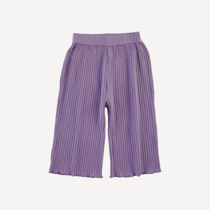 short sleeve jade set | violet bloom | organic cotton wide rib