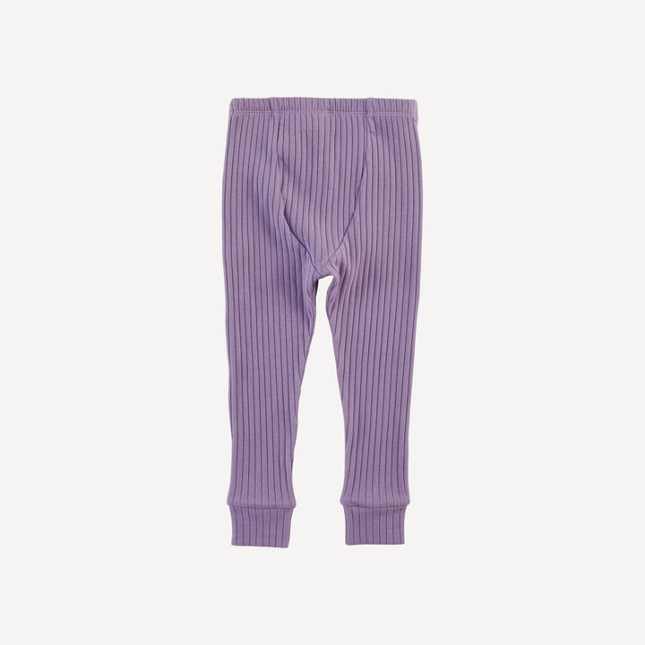 long sleeve crew neck pj set | violet bloom | organic cotton wide rib