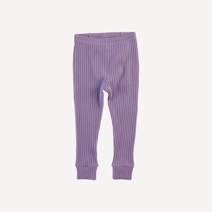 long sleeve crew neck pj set | violet bloom | organic cotton wide rib