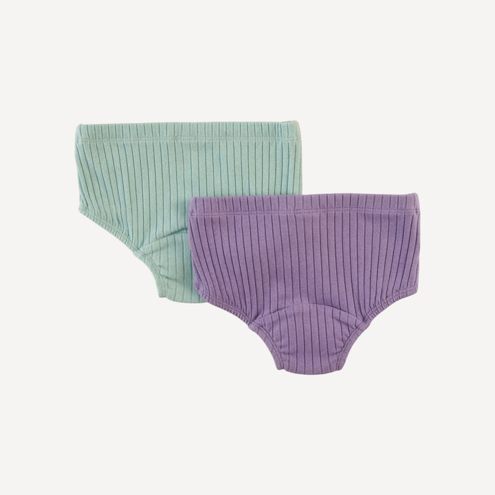 underwear set of 2 | violet bloom | organic cotton wide rib