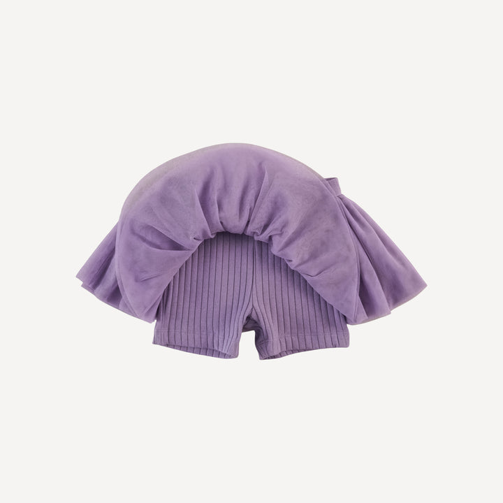 tulle ballerina tutu short | violet bloom | organic cotton wide rib
