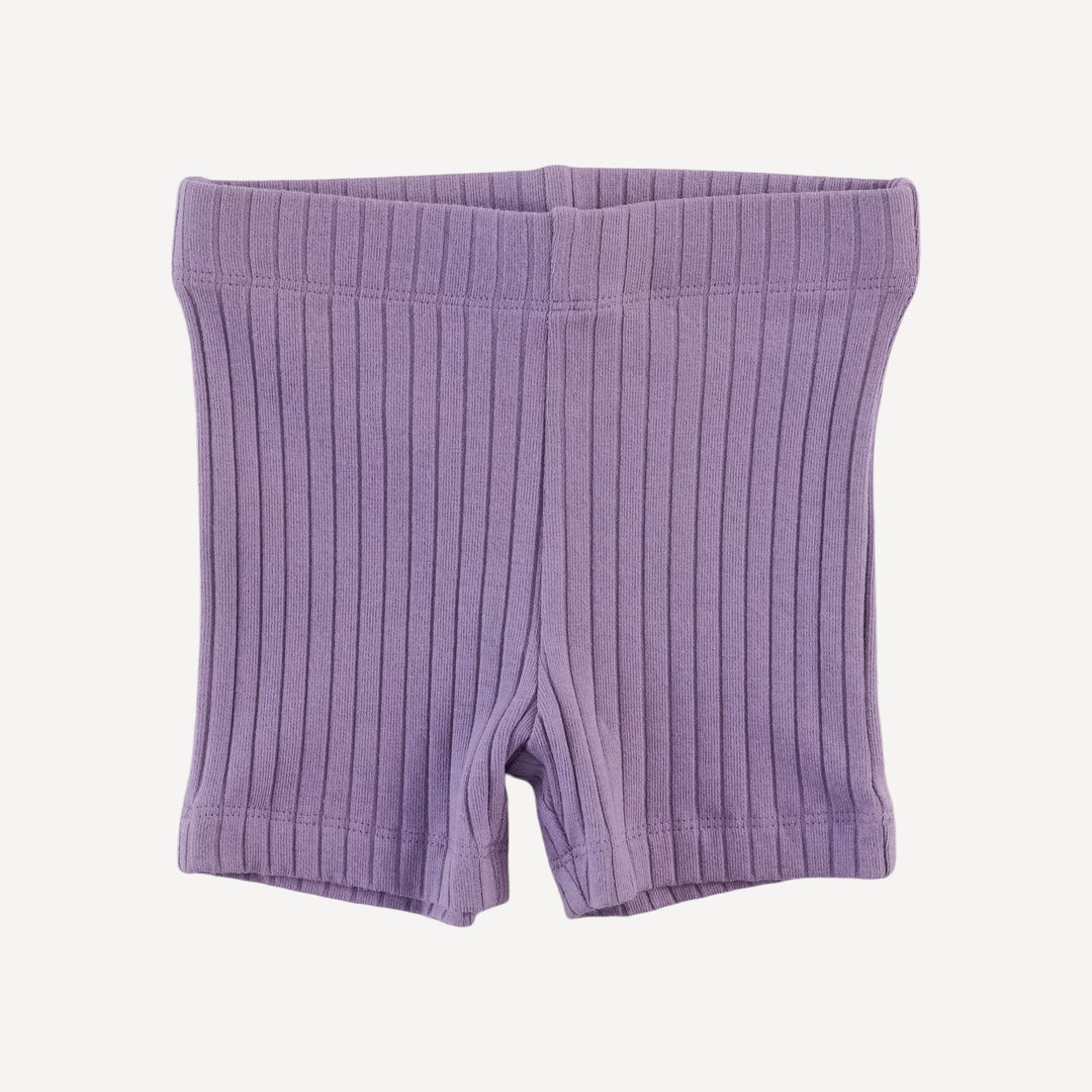 bike short | violet bloom | organic cotton wide rib