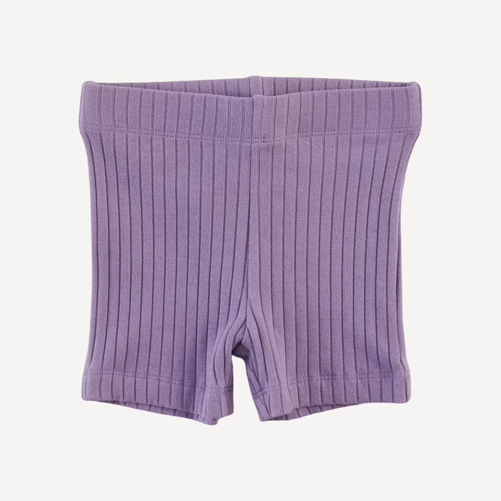 bike short | violet bloom | organic cotton wide rib