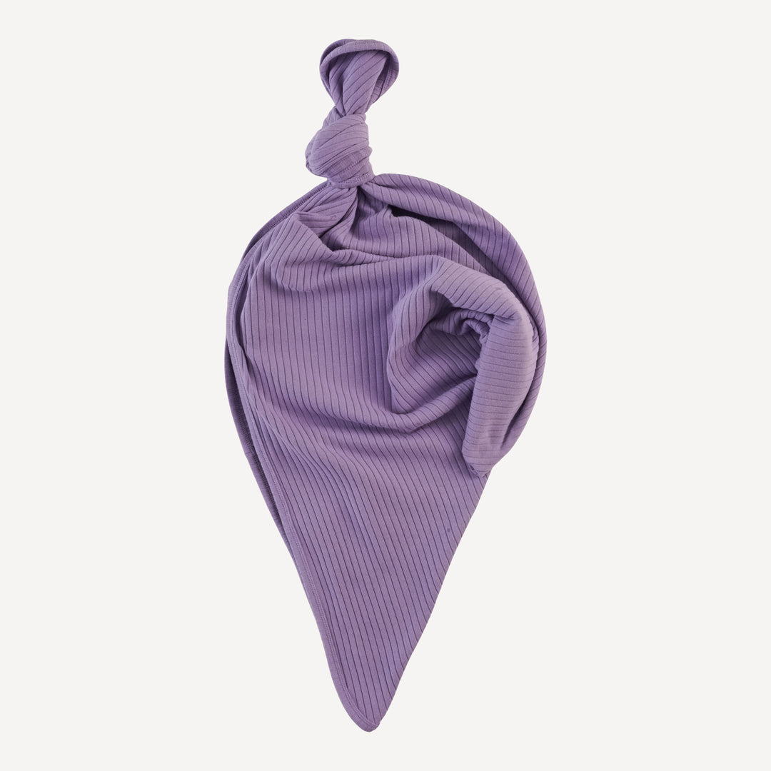 single layer blanket | violet bloom | organic cotton wide rib