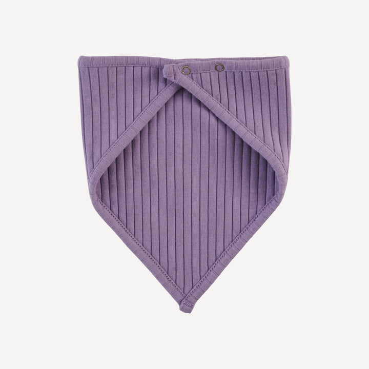 bandana bib | violet bloom | organic cotton wide rib