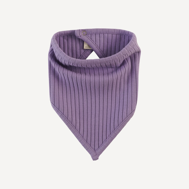 bandana bib | violet bloom | organic cotton wide rib