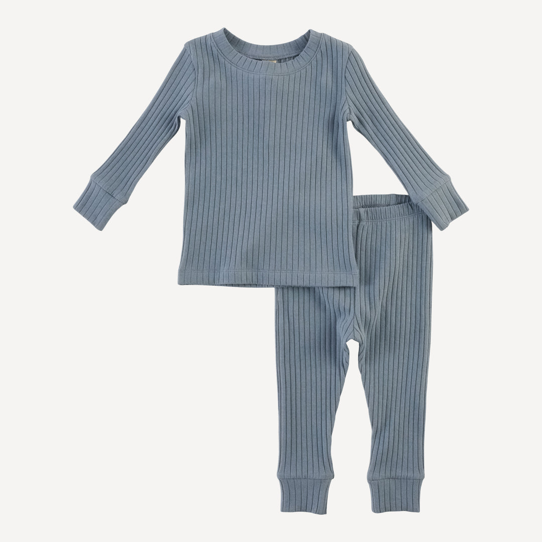 long sleeve crew neck pj set | citadel | organic cotton wide rib