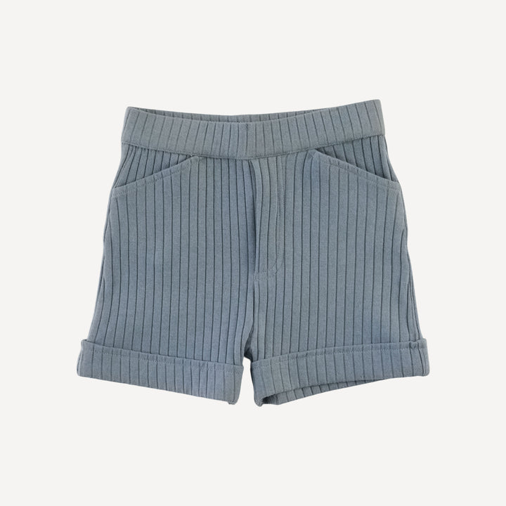 cuffed pocket short | citadel | organic cotton wide rib