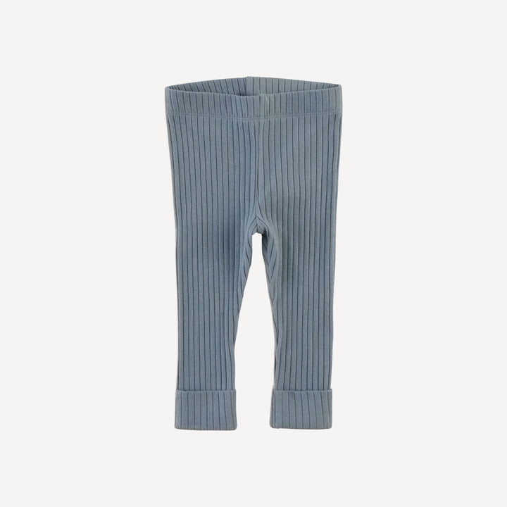 classic cuffed legging | citadel | organic cotton wide rib