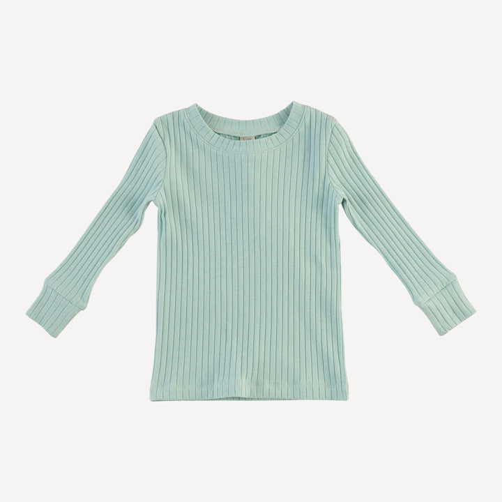 long sleeve crew neck pj set | surf spray | organic cotton wide rib