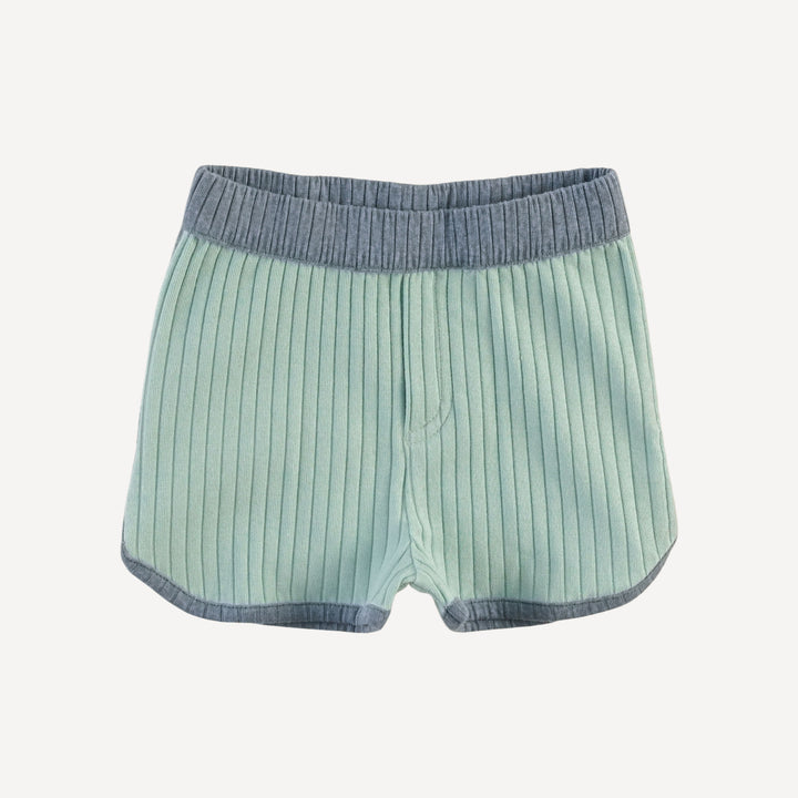 ringer tank + retro short set | surf spray | organic cotton wide rib