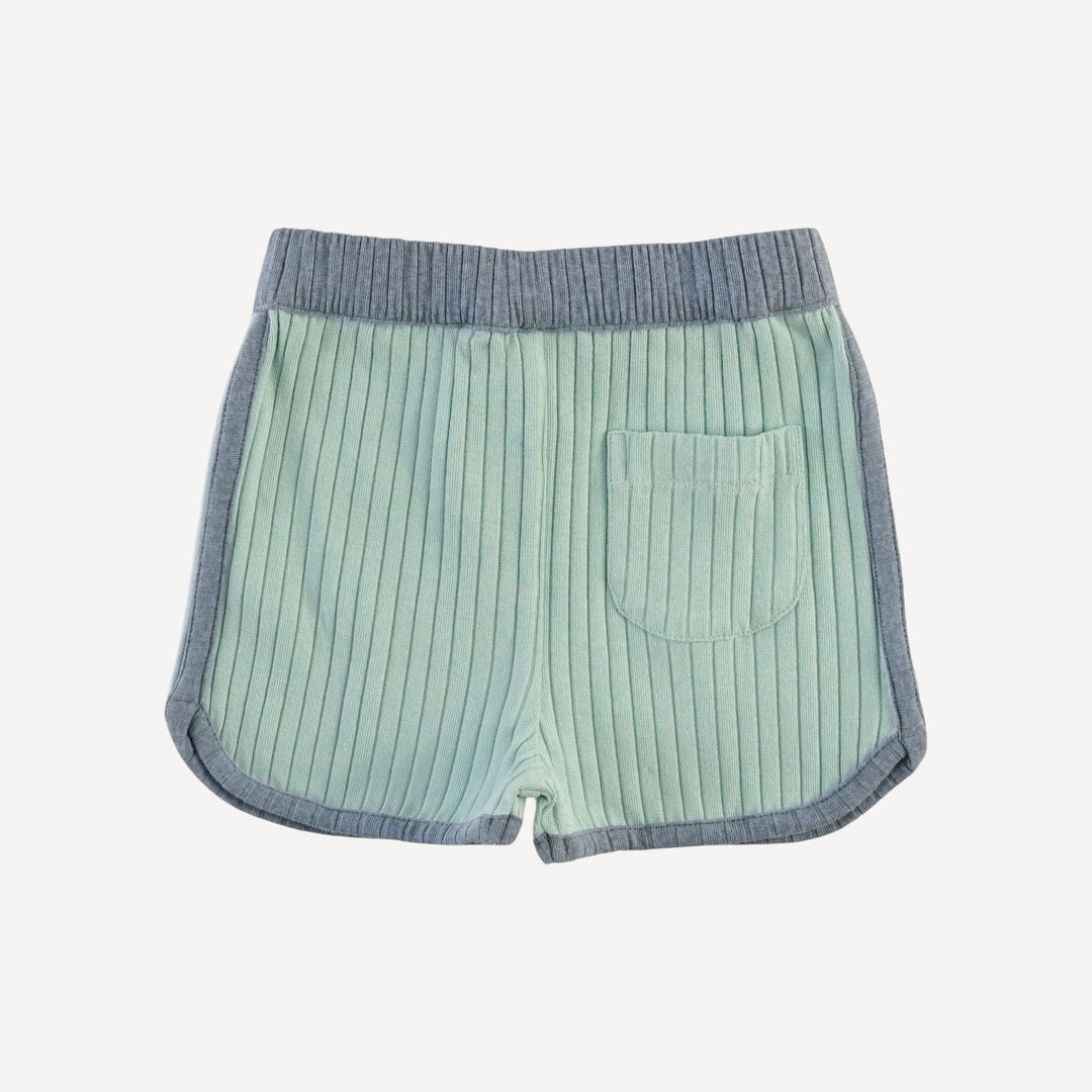 ringer tank + retro short set | surf spray | organic cotton wide rib