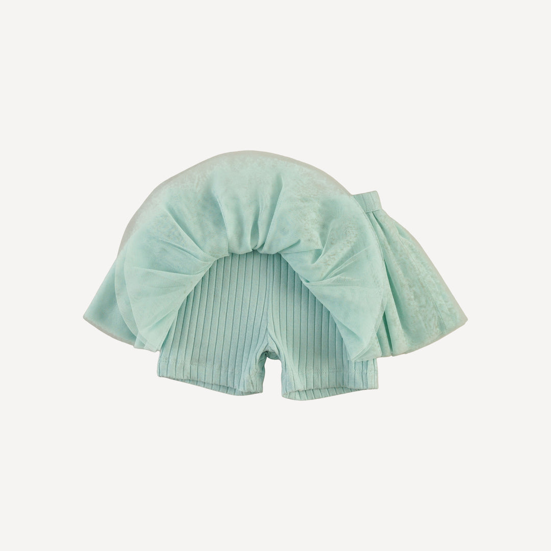 tulle ballerina tutu short | surf spray | organic cotton wide rib