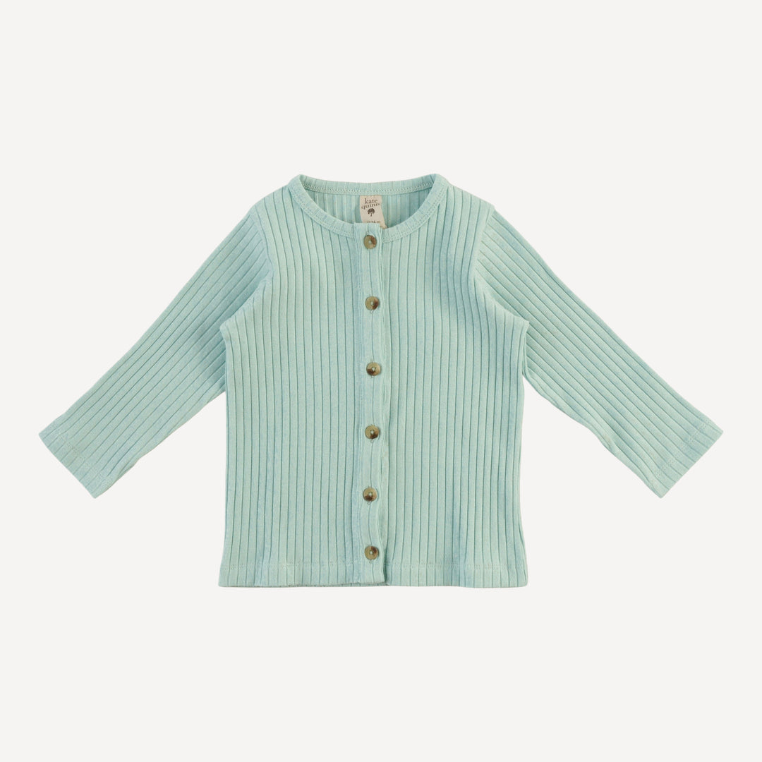 long sleeve cardigan | surf spray | organic cotton wide rib