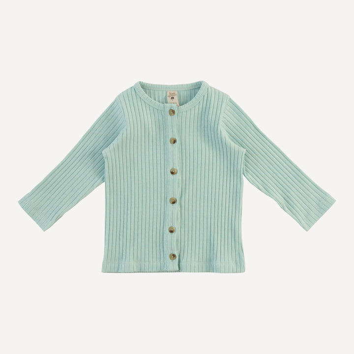 long sleeve cardigan | surf spray | organic cotton wide rib