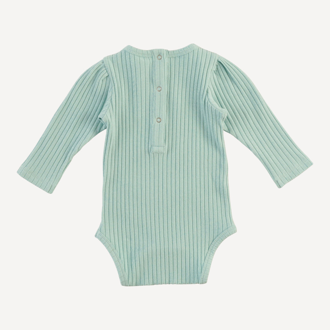 long sleeve sarah bodysuit | surf spray | organic cotton wide rib