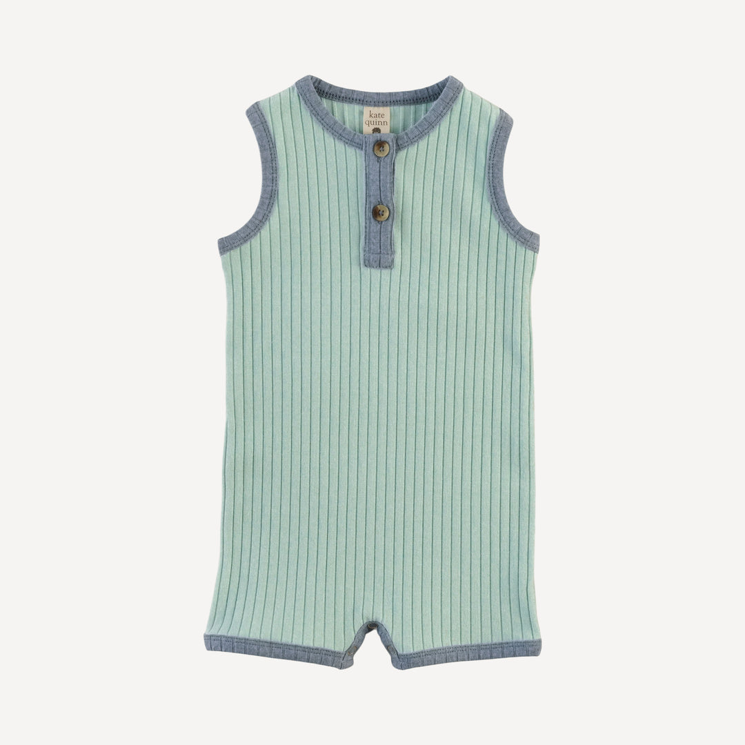 henley racerback shortie | surf spray | organic cotton wide rib