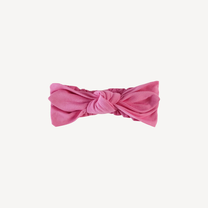 knot top elastic headband | hot pink | bamboo