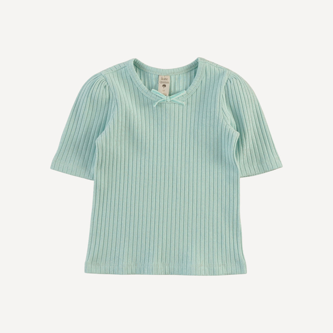sarah bow top | surf spray | organic cotton wide rib