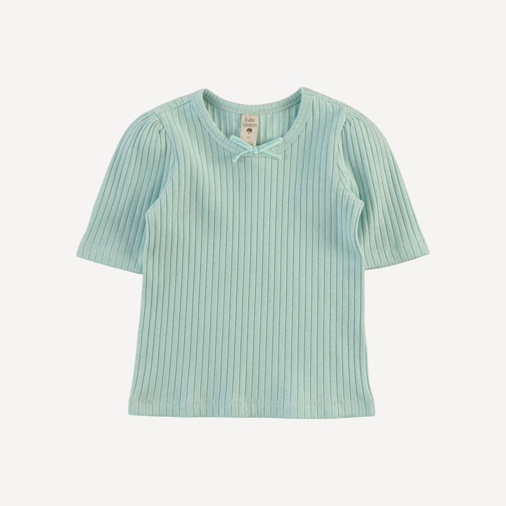 sarah bow top | surf spray | organic cotton wide rib