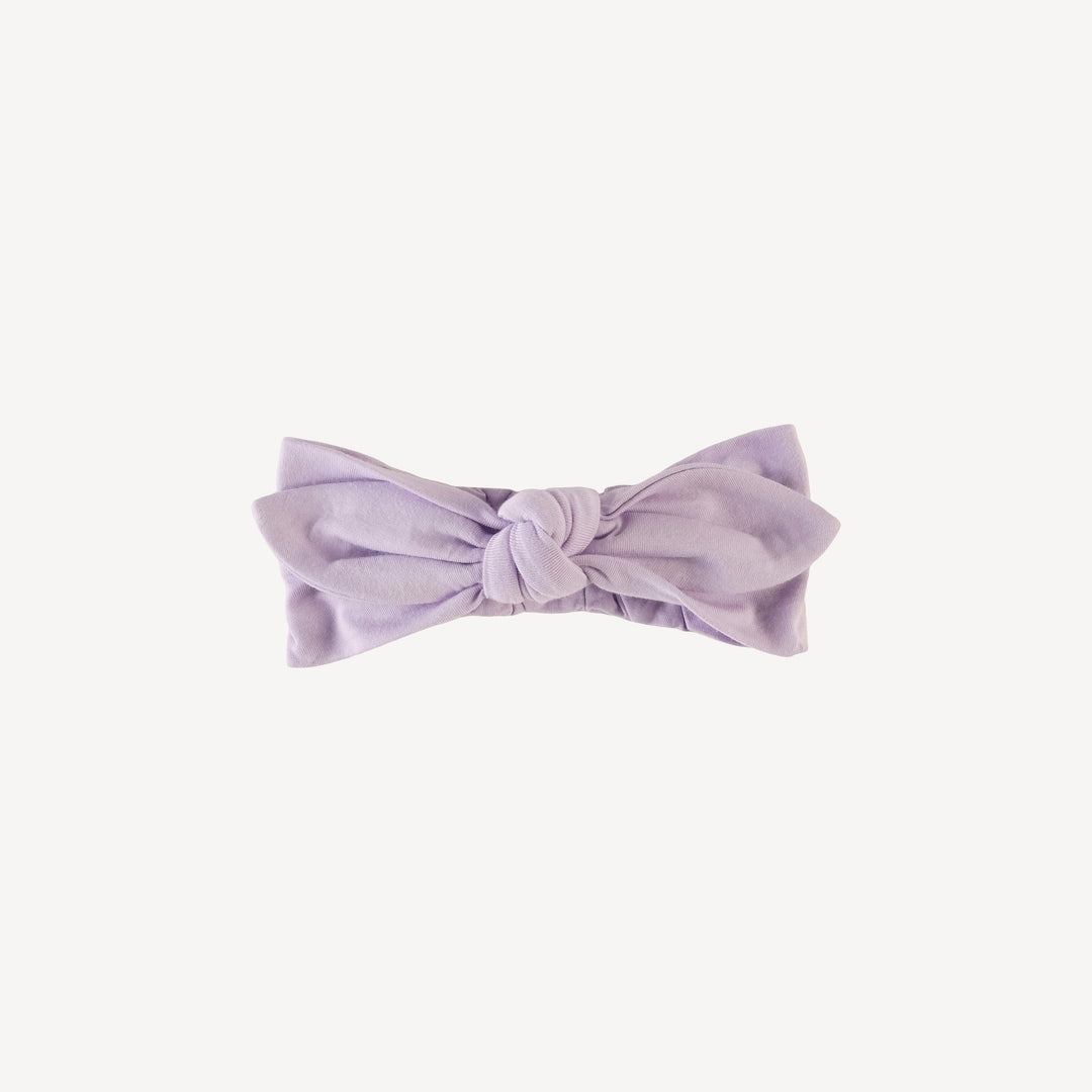 knot top elastic headband | soft lilac | bamboo