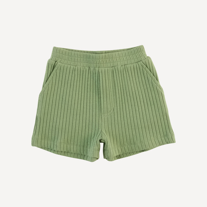 relaxed short | mistletoe | organic cotton wide rib