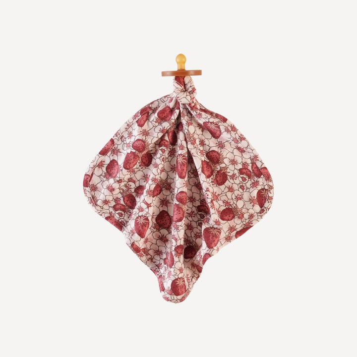lovey | pink strawberry floral | bamboo