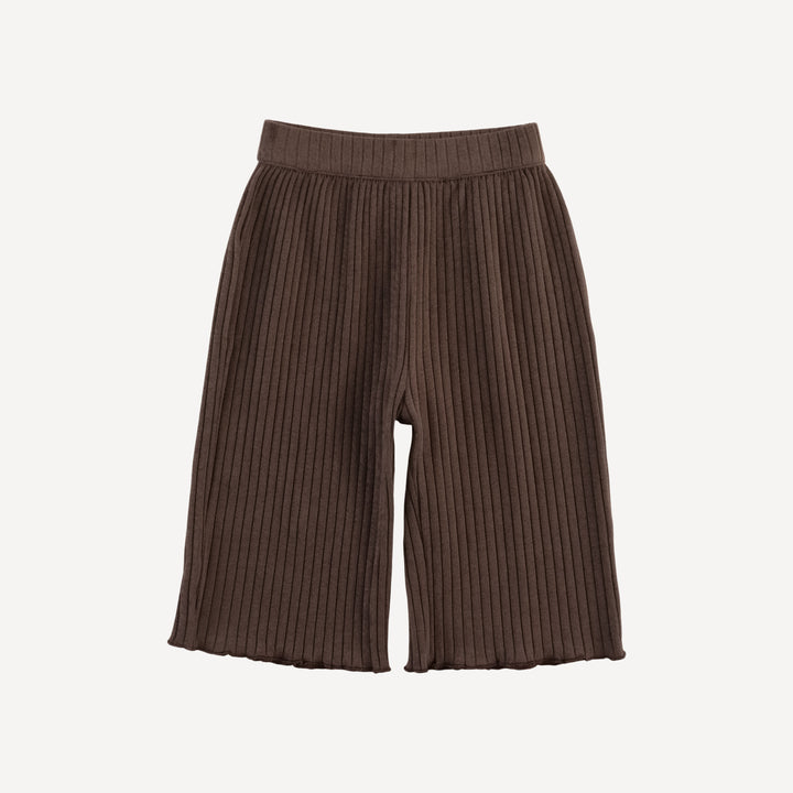 long sleeve jade set | chocolate chunk | organic cotton wide rib