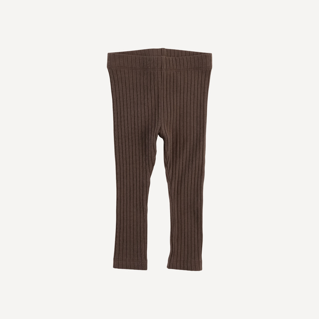 classic skinny legging | chocolate chunk | organic cotton wide rib
