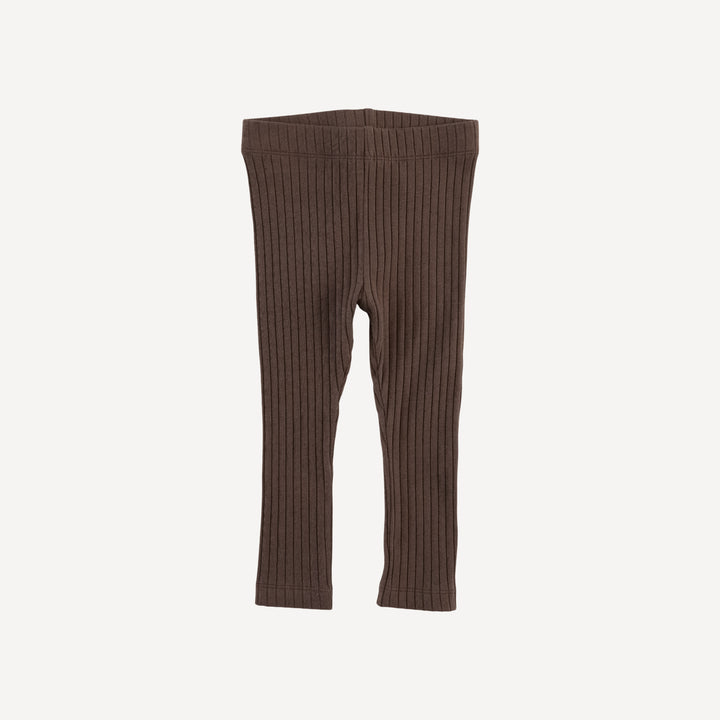 classic skinny legging | chocolate chunk | organic cotton wide rib