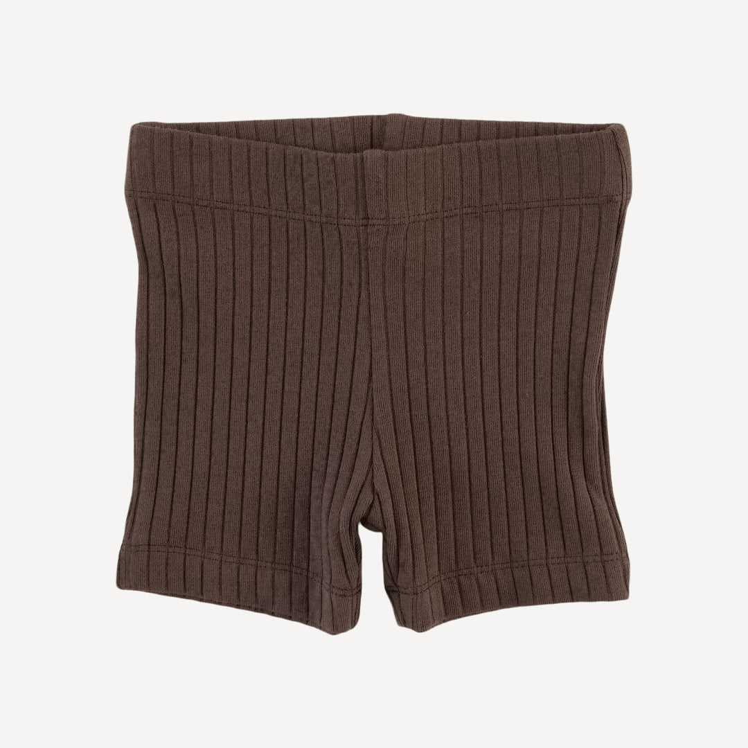 bike short | chocolate chunk | organic cotton wide rib