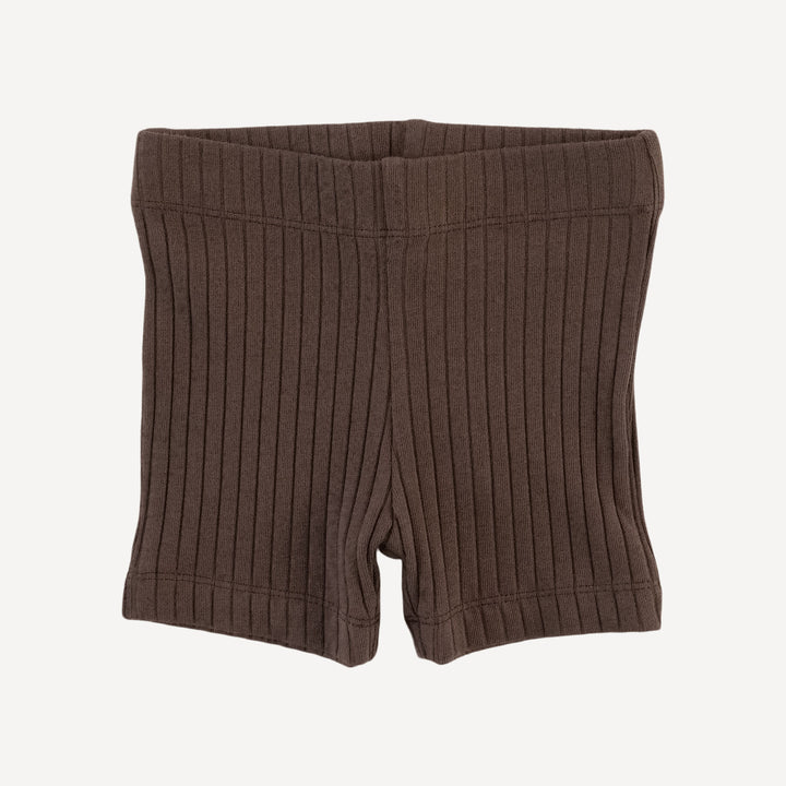 bike short | chocolate chunk | organic cotton wide rib