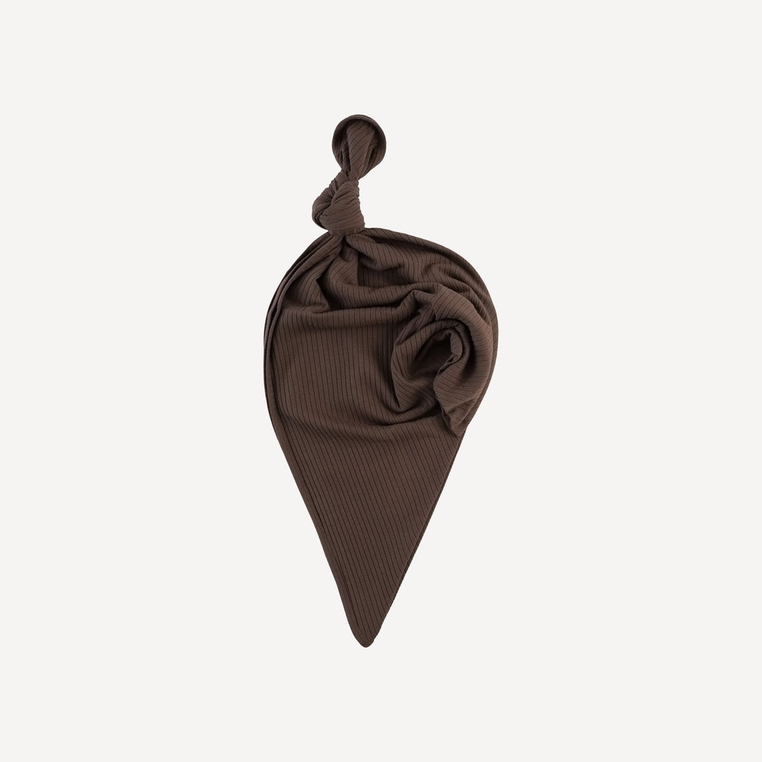 single layer blanket | chocolate chunk | organic cotton wide rib