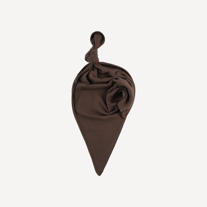 single layer blanket | chocolate chunk | organic cotton wide rib