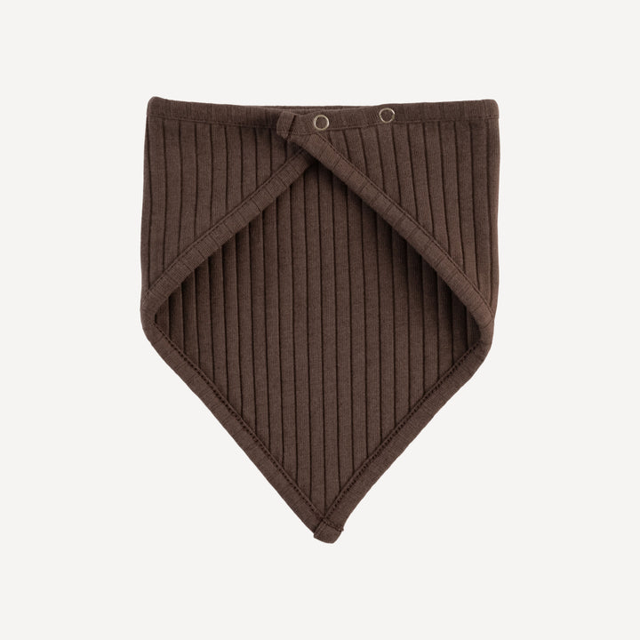 bandana bib | chocolate chunk | organic cotton wide rib