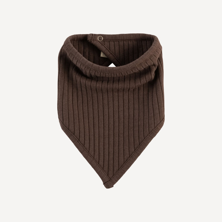 bandana bib | chocolate chunk | organic cotton wide rib