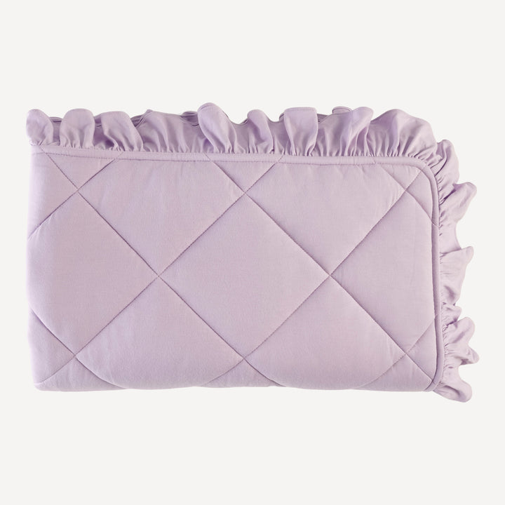 ruffle quilt | soft lilac | bamboo