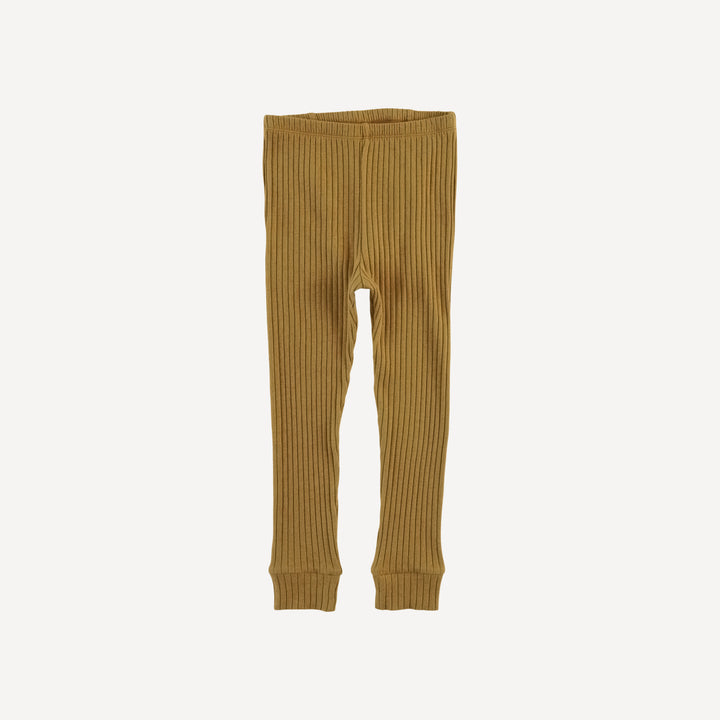 long sleeve crew neck pj set | fennel | organic cotton wide rib