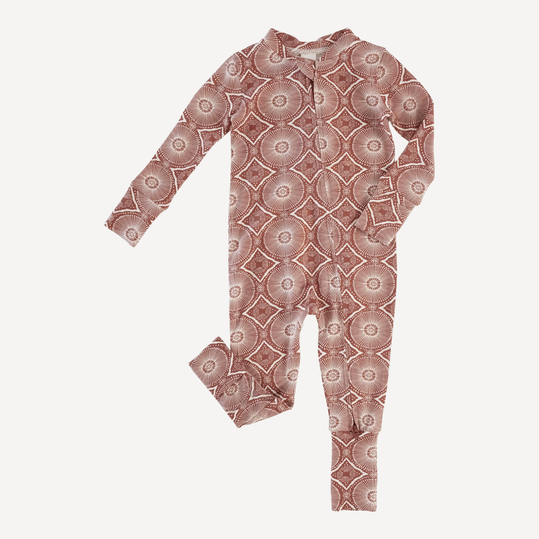 long sleeve convertible zippy pj | cedar batik | modal