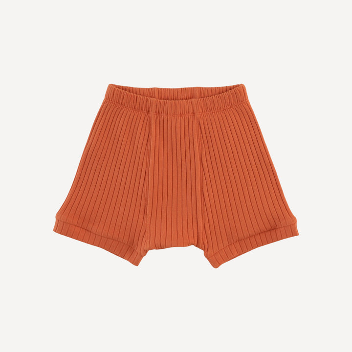 panda short | mango | organic cotton wide rib