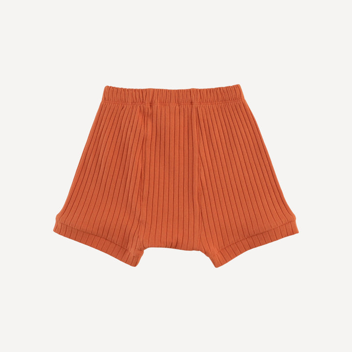 panda short | mango | organic cotton wide rib