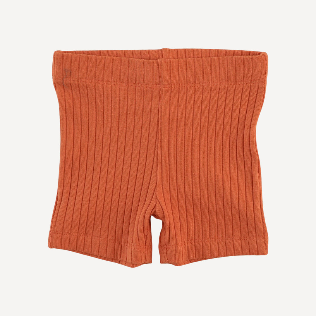 bike short | mango | organic cotton wide rib