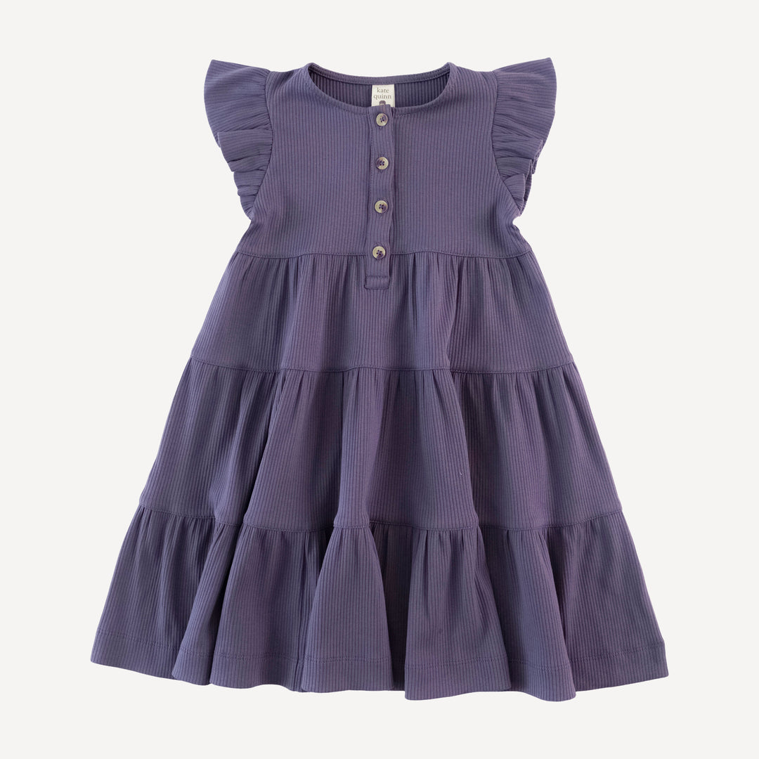 sleeveless ruffle prairie dress | grapevine | organic cotton single rib