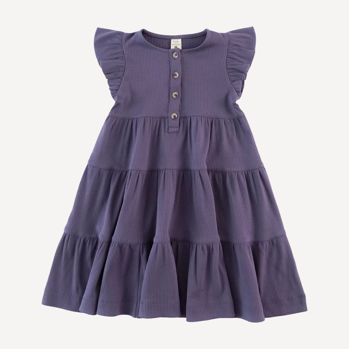sleeveless ruffle prairie dress | grapevine | organic cotton single rib